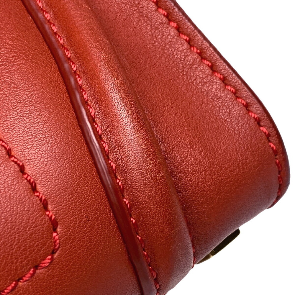 Celine Luggage Shopper Tote Bag Handbag Leather Red - Picture 4 of 7